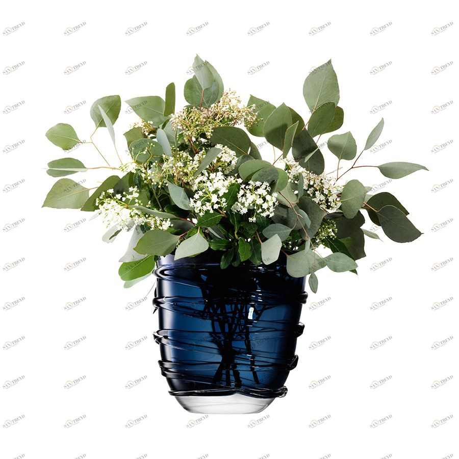 Ваза Yarn 26 см тёмно-синяя LSA International G141324598