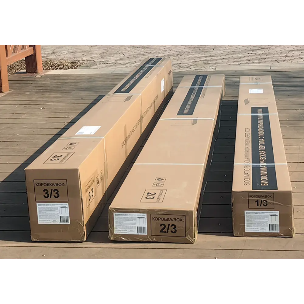 Пергола 3x3x2.5 м темно-серый Santreyd BIOCLIMATIC-S STLM-2187917 - Вид №4