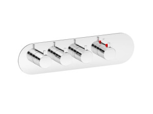 Термостатический смеситель для душа с 4 отверстиями