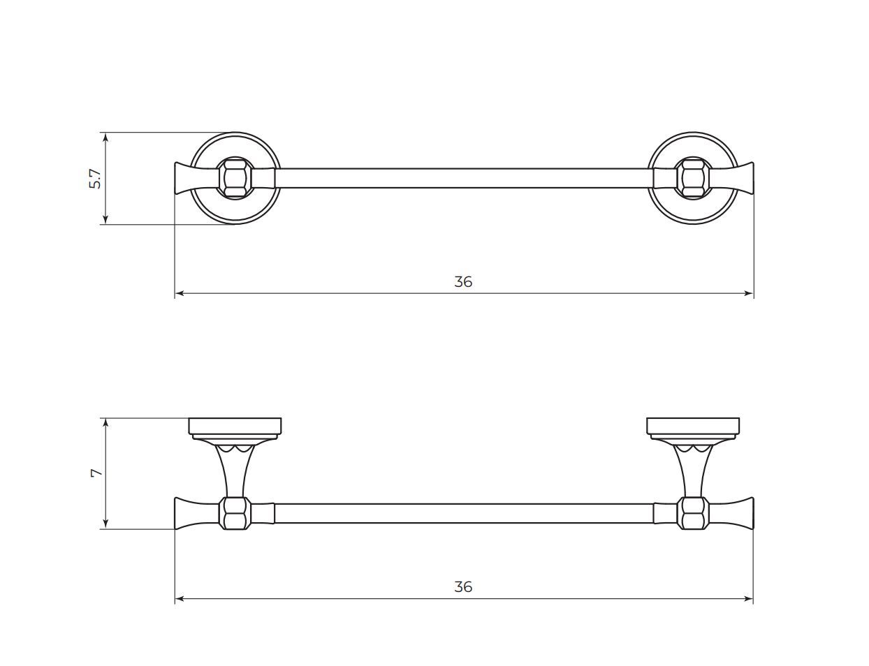 Латунный держатель для полотенец Gaia Mobili BETA MTBED151 / MTBED152 / MTBED153 ARCH-00006763 - Вид №5