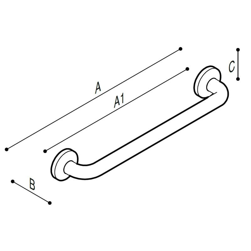 Фиксированная стальная ручка для ванной комнаты Ponte Giulio повседневная ARCH-00135661 - Вид №2