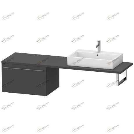 XL545404949 X-Large Шкафчик для консоли Графит матовый, декор Duravit