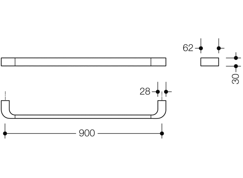 800.30.12040 держатель для банного полотенца HEWI System 800 - Вид №5