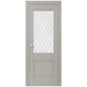 Комплект двери Классико-43 со стеклом 80x200 см Hardflex серый с добором 150 мм 89430422 STLM-2131282