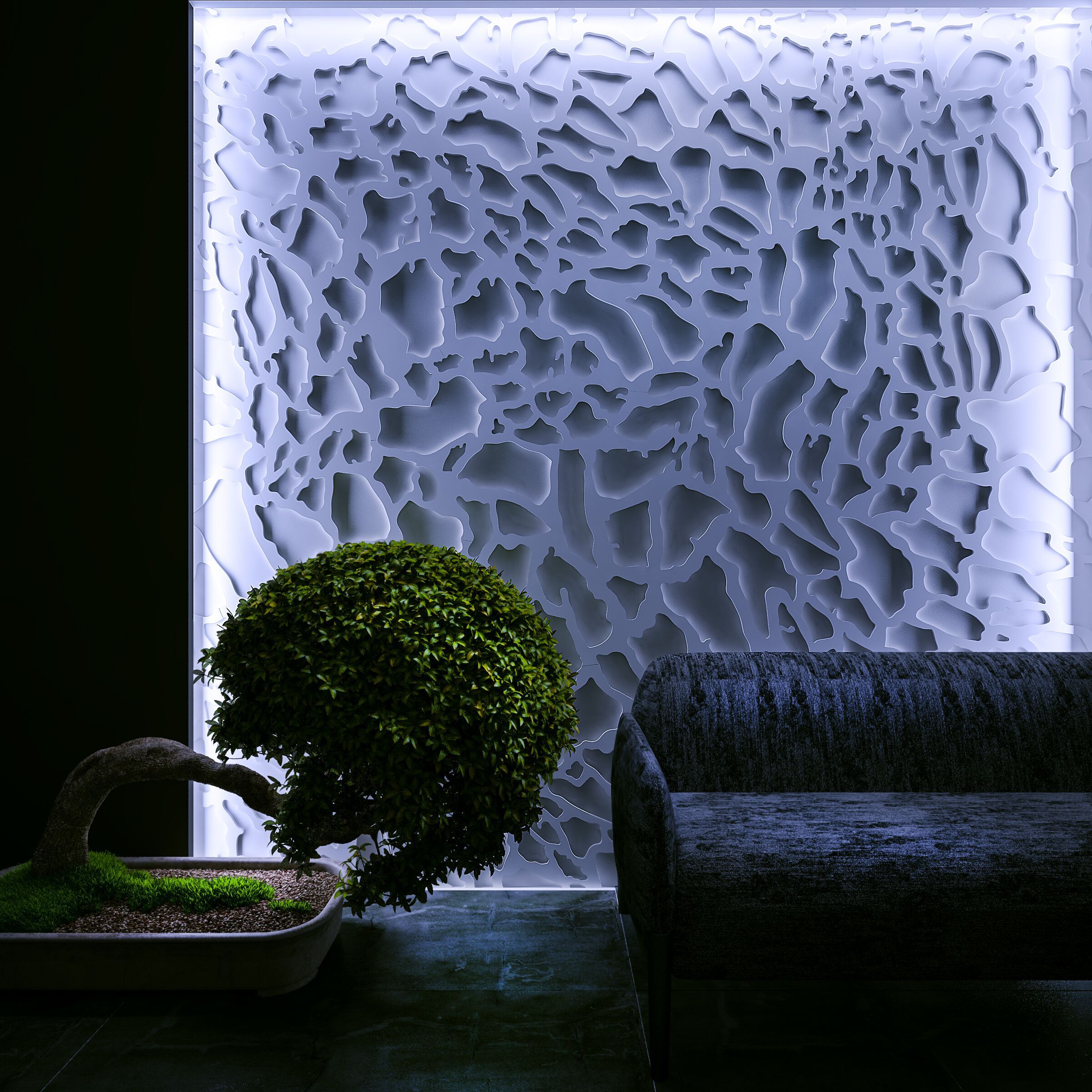 Трехмерная декоративная гипсовая панель WallDeco CELL ARCH-00089543 - Вид №1