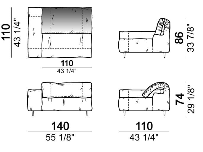 Секционный кожаный диван Arketipo CRAZY DIAMOND ARCH-00133462 - Вид №18