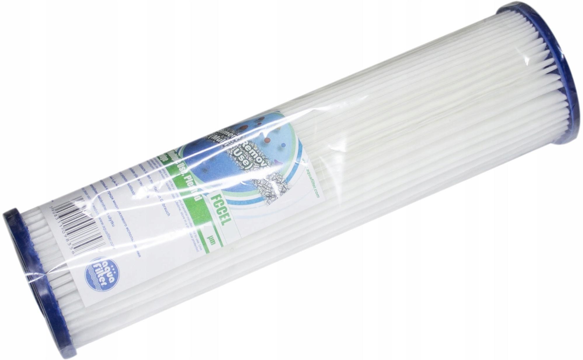 Картридж "гармошечного типа" 10SL -  10 мкм (полиэстер, многократного использования, для холодной воды) Aquafilter FCCEL10, 633 