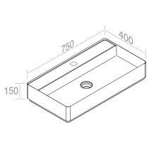 L623T0R1V4.100 Накладная раковина прямоугольная A. e T. Italia Fly Белый глянцевый AeT ITALIA - Вид №1