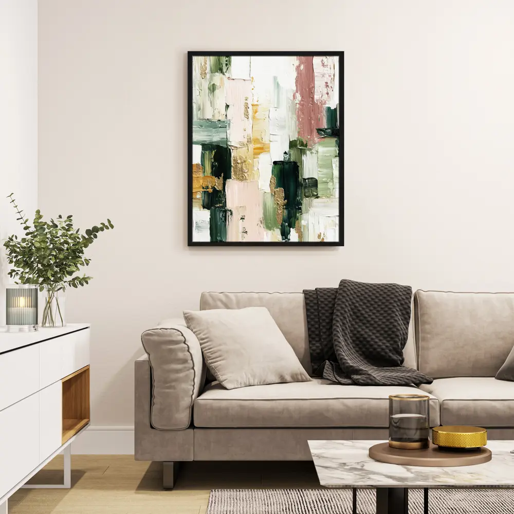 Картина в раме Зеленая абстракция 40x50 см цвет разноцветный POSTERMARKET STLM-2192853 - Вид №2