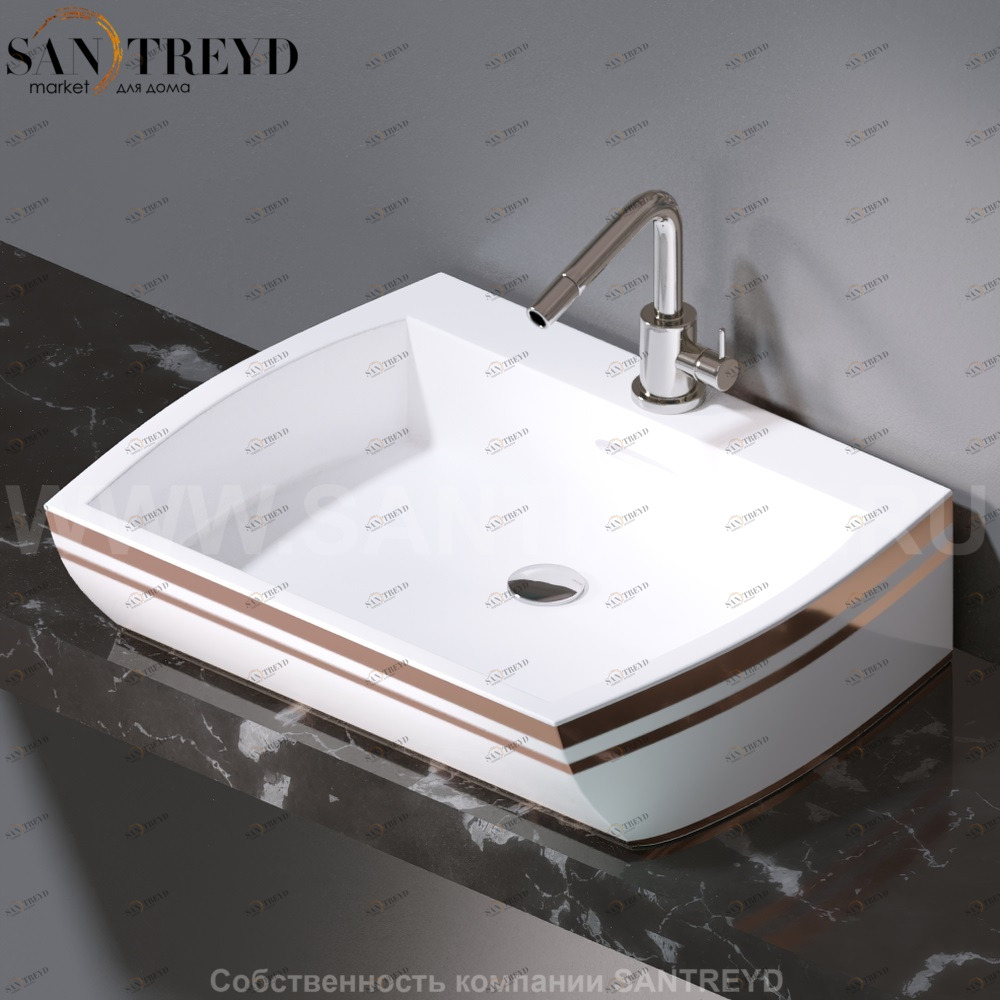 L282.467R Накладная раковина на столешницу  овальная A. e T. Italia SQUARE AeT ITALIA