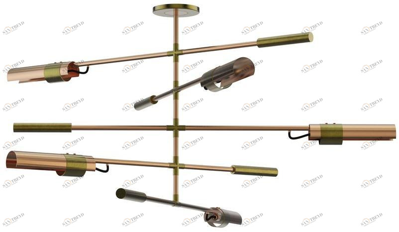 BRABBU Вращающийся медный потолочный светильник sun-id-1453968