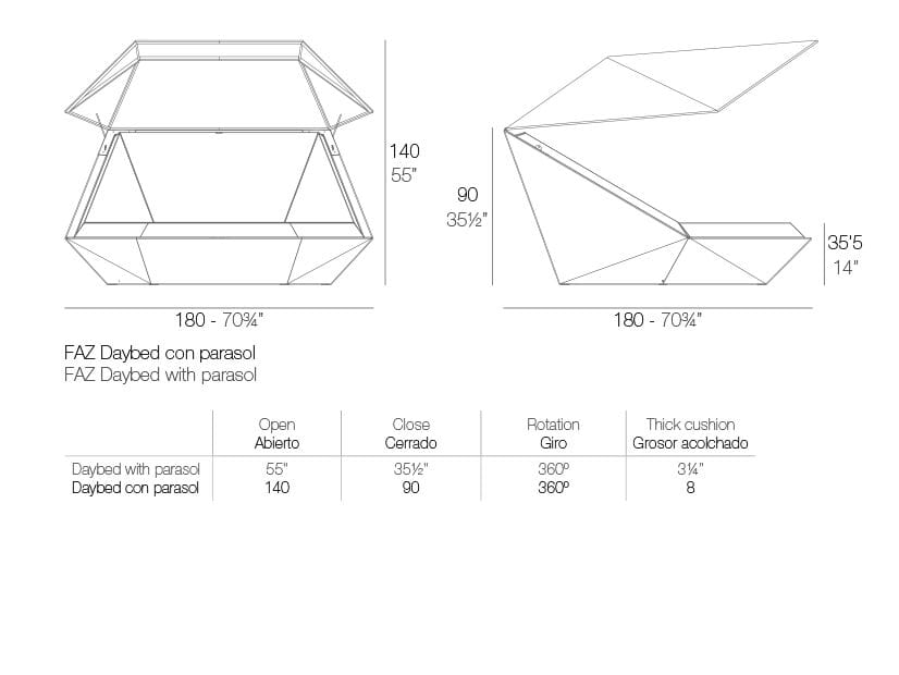 Садовая кровать из полиэтилена igloo Vondom Faz ARCH-00079634 - Вид №3