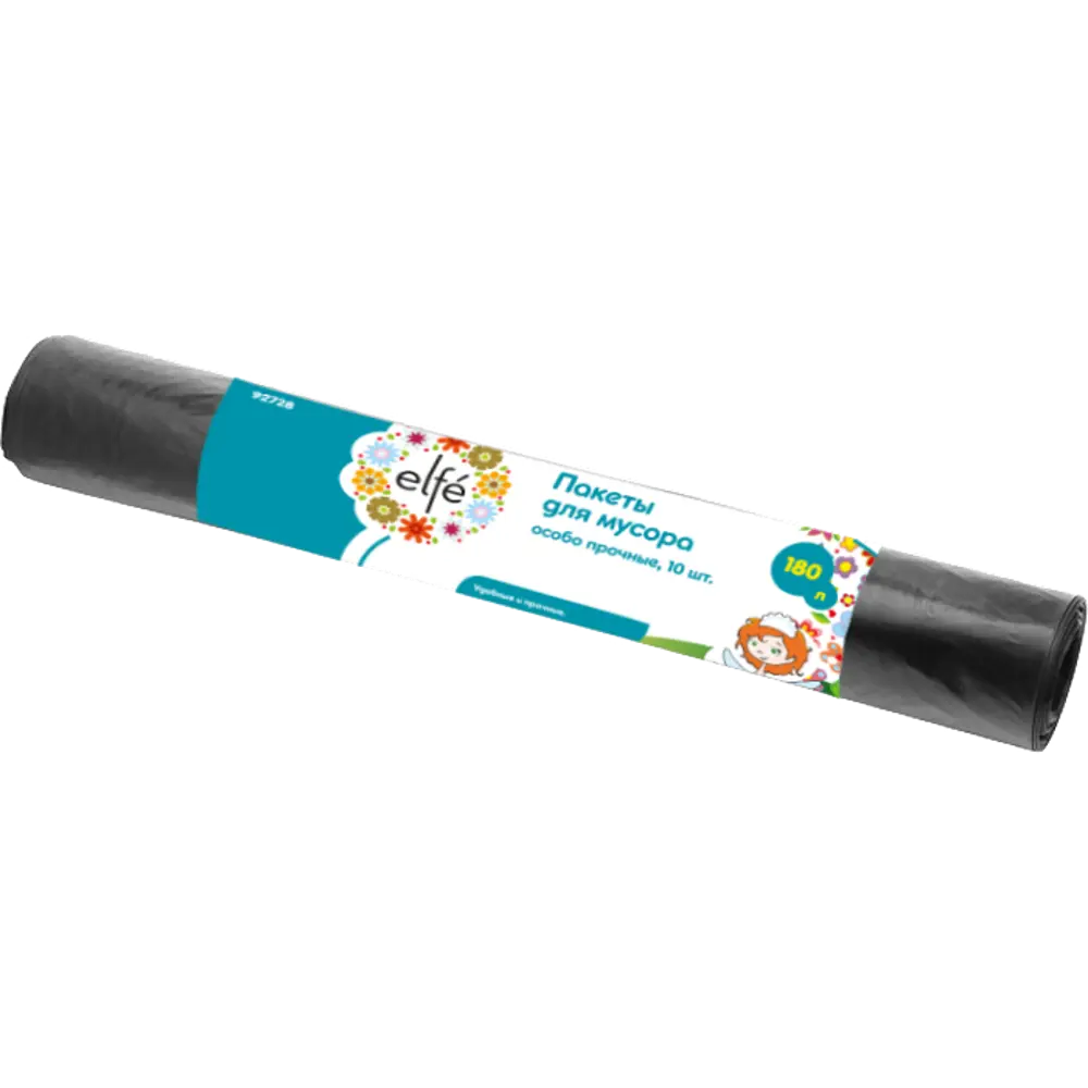 Мешки для мусора 180 л, цвет черный, 10 шт. 82553187 STLM-2165045 ELFE 