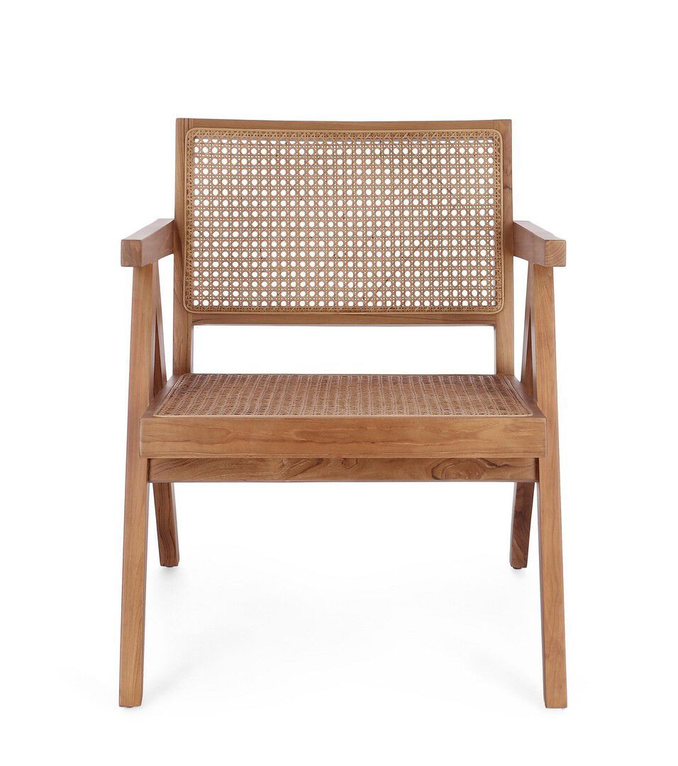 Венское кресло из тика и соломы с подлокотниками BIZZOTTO GALIA ARCH-00080717 - Вид №3