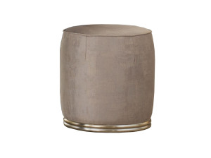 Круглый пуф из ткани