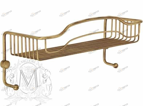 Полка-решетка с крючками MIGLIORE Complementi ML.COM.BR-50.601.BR - бронза ML.COM-50.601.BR