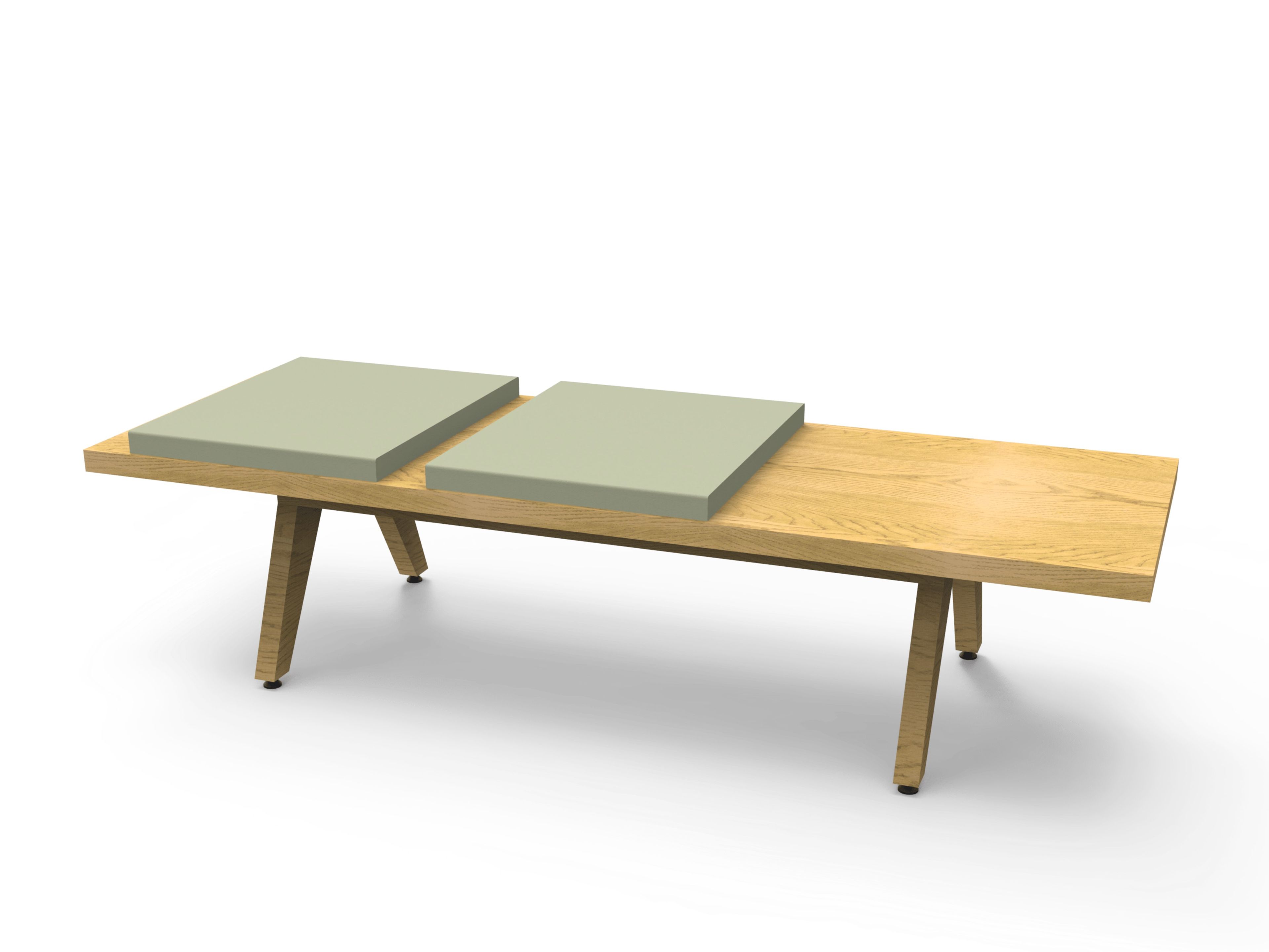 Модульная деревянная скамья и QM Foam без спинки Quinze & Milan Airbench ARCH-00004252 - Вид №1