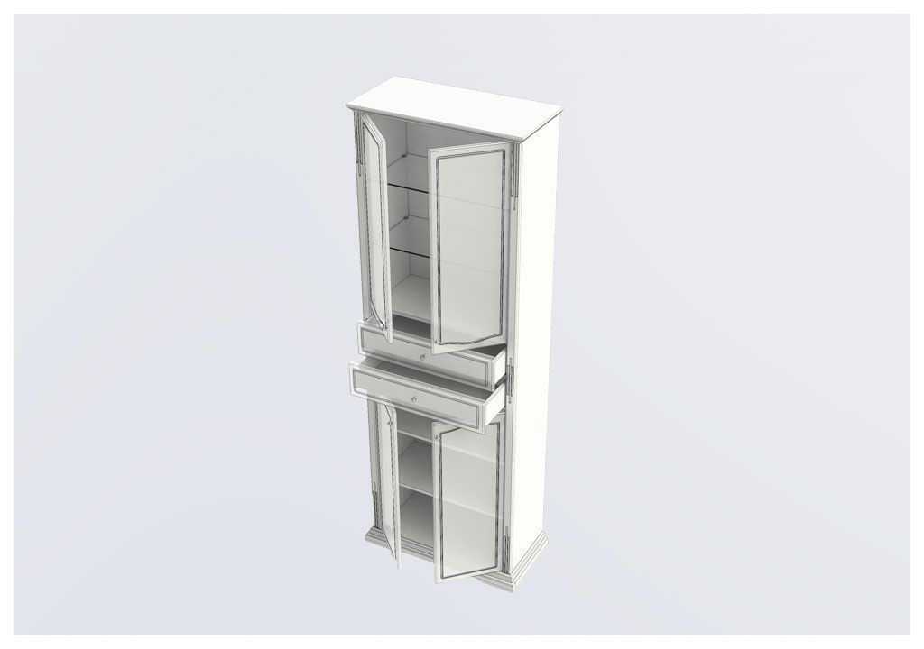 Шкаф-пенал для ванной Aquanet Лагуна 70 белый 00175396 - Вид №5