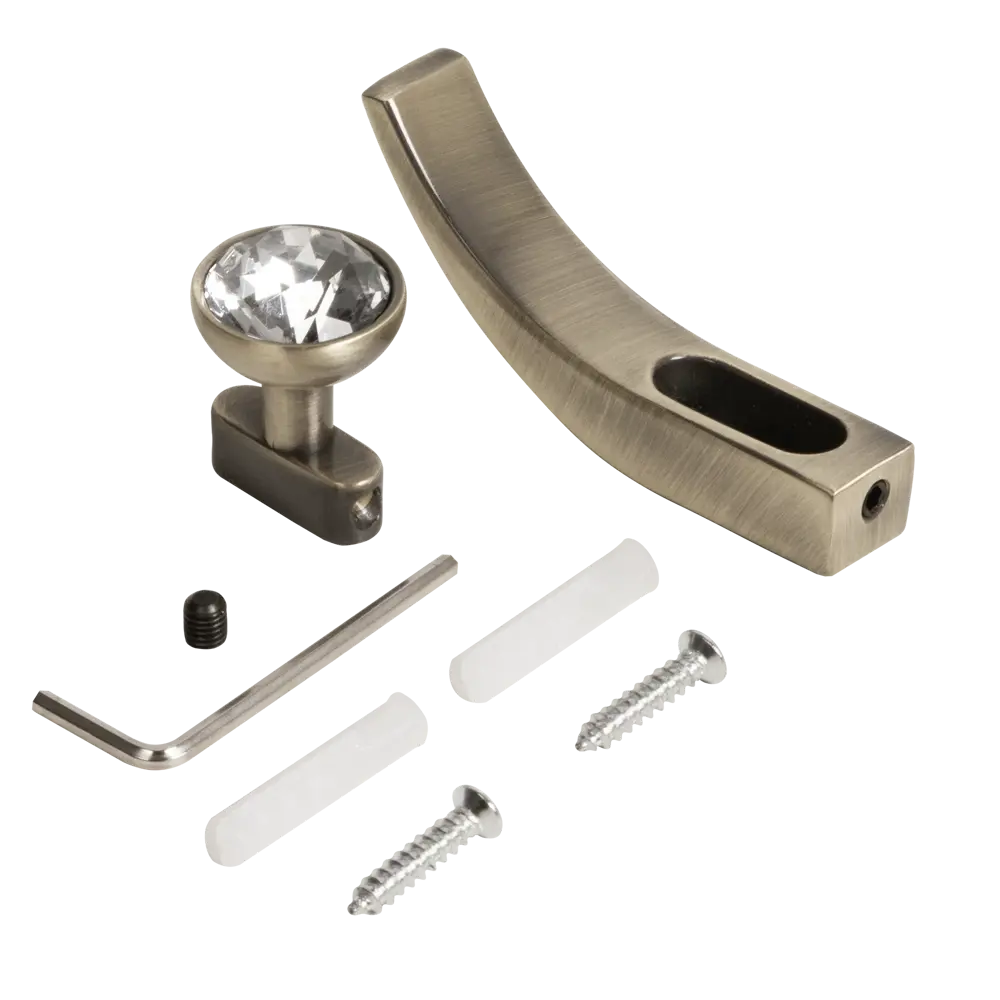 Крючок мебельный Ajax MB-LM/K-004 1.5x7.1x3.7 см цвет зеленая бронза STLM-2192687 - Вид №2