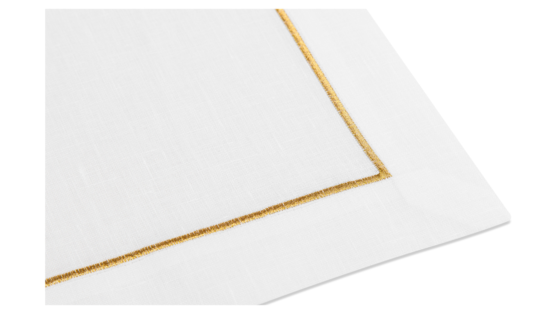 10604819 Weissfee Набор салфеток Weissfee "Комо" 45х45см, 6шт (античное золото, гладь) лен  - Вид №1