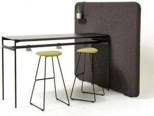 Diemme Высокое рабочее место с металлическим основанием и верхом из hpl Snake