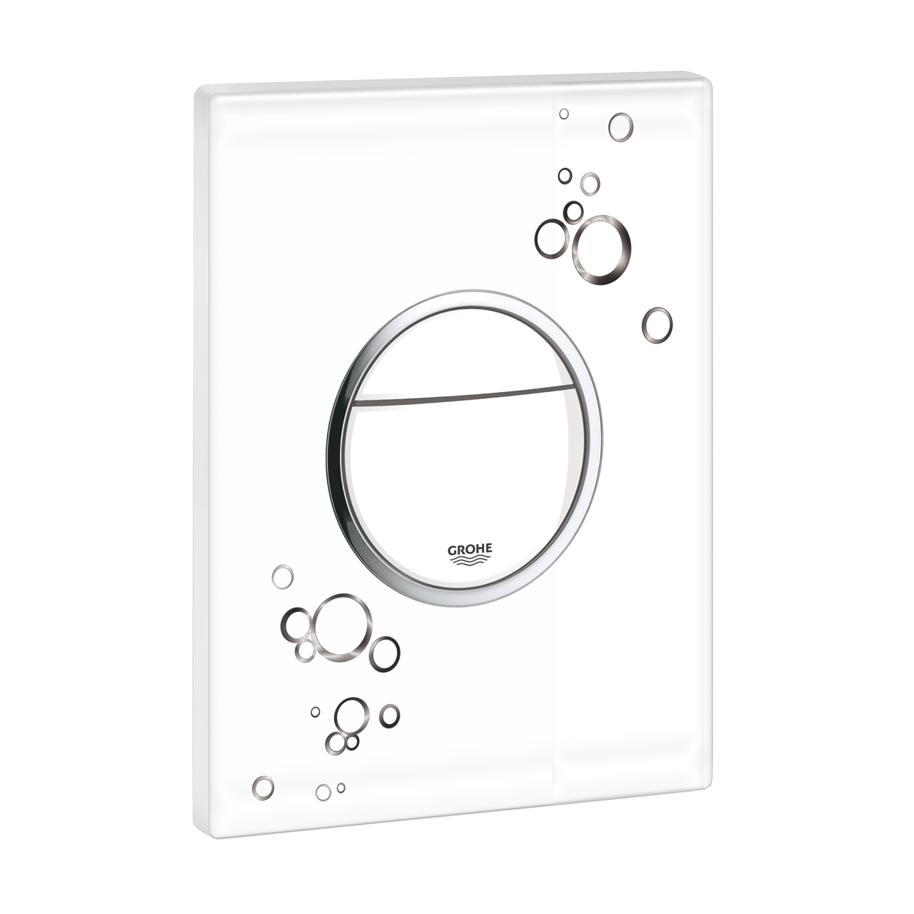 Панель смыва для унитаза GROHE Nova Cosmopolitan Print (3 режима смыва), белый глянец (38847LI0) - Вид №4
