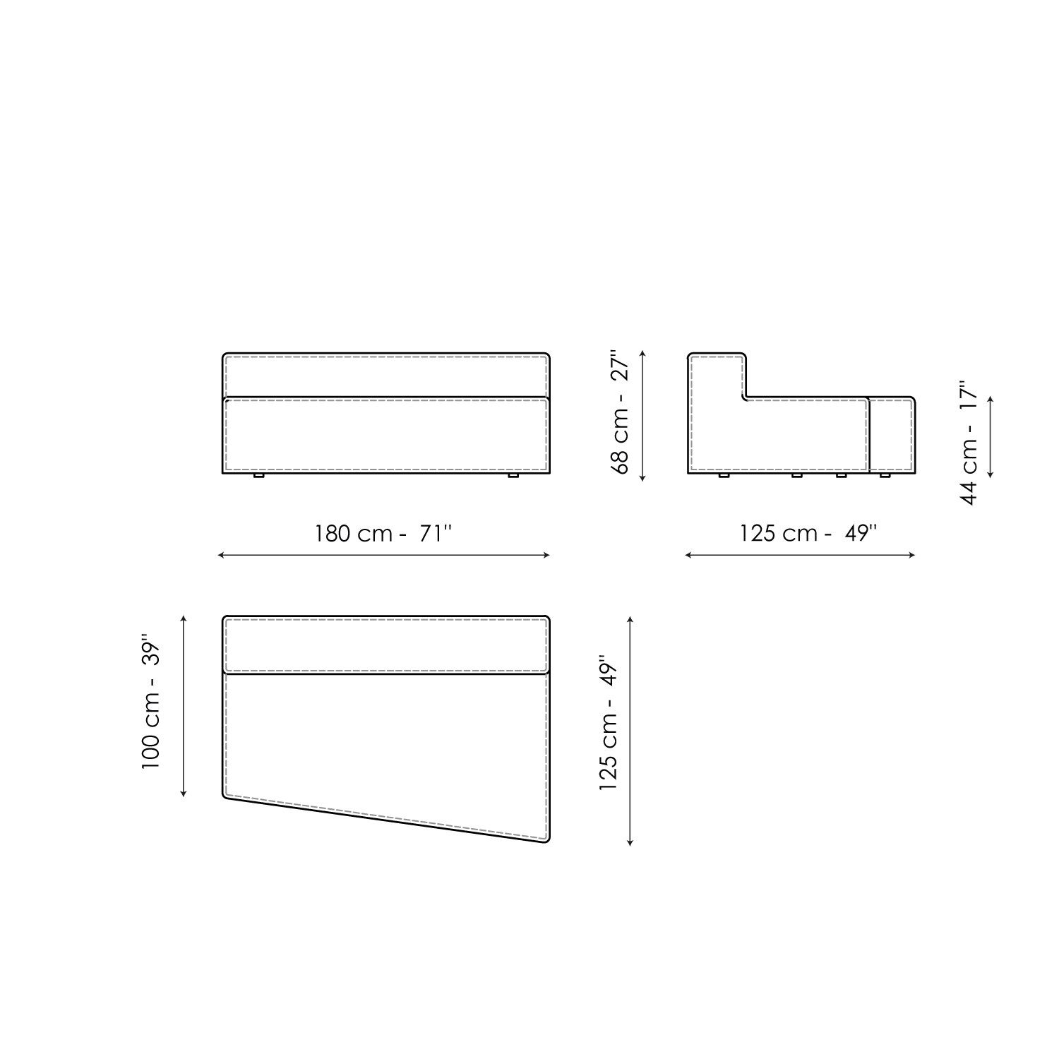 Модульный тканевый диван BONALDO арахис ARCH-00098902 - Вид №28