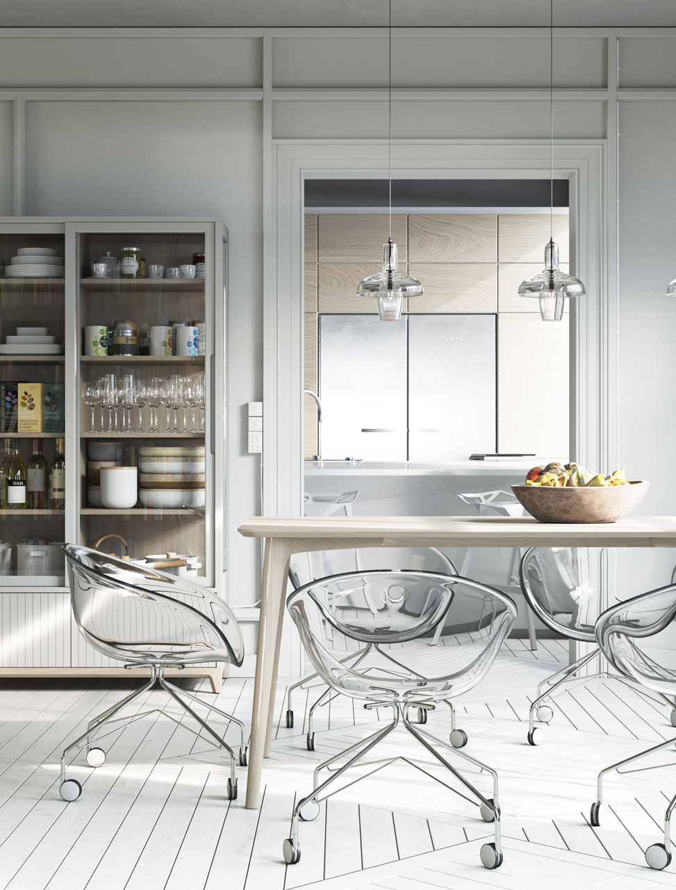 Обеденный стол прямоугольный дуб венге 160 см Iggy THE IDEA  210046 Венге;черный  - Вид №3