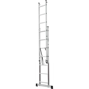 Лестница раскладная 2-секционная алюминиевая DILWIS 7 ступеней максимальная нагрузка 150 кг