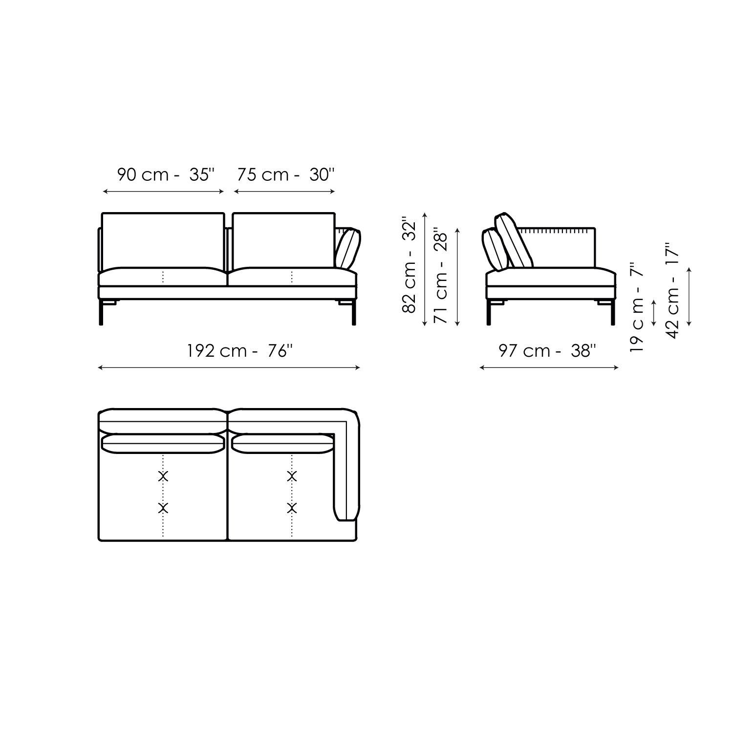 Ткань диван BONALDO ALIANTE ARCH-00100553 - Вид №23