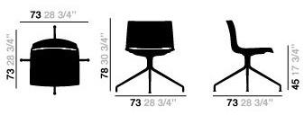 arper Стул на козелке из полипропилена Catifa 53 sun-id-1475888 - Вид №1