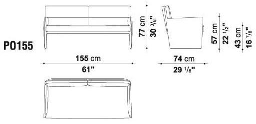 B&B Italia Project 2-местный тканевый диван Posa sun-id-1421026 - Вид №2