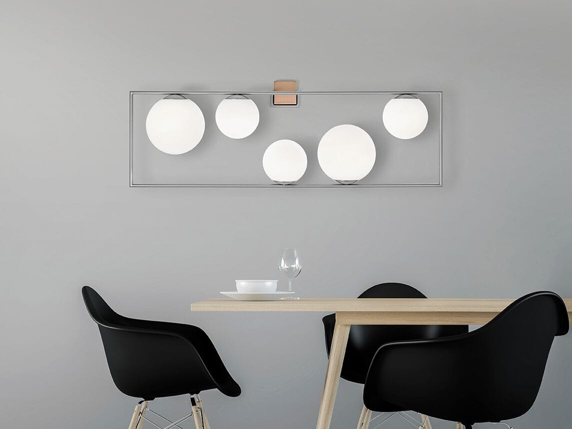 Стальной и стеклянный настенный светильник Miloox Buble ARCH-00139425 - Вид №3