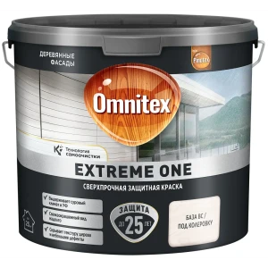 Фасадная краска Omnitex Extreme One полуматовая цвет белый база BC 2.35 л 89438523 STLM-2081733
