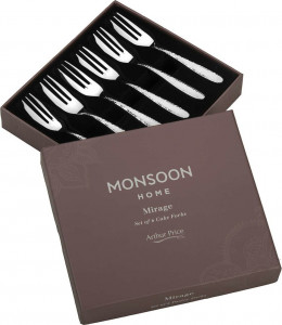 10612786 Arthur Price Набор вилок для пирожных Arthur Price "Мираж.Монсун" , 6шт, п/к Сталь 18/10