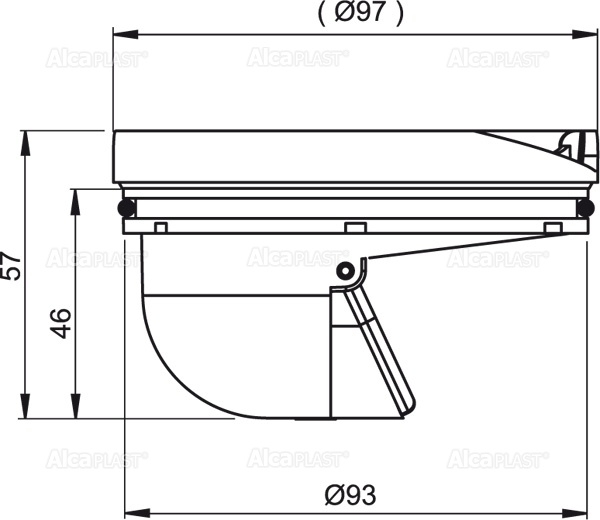 Гидрозатвор сухой ALCAPLAST APV0030 - Вид №1
