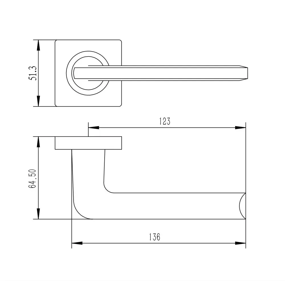 Дверная ручка на розетке Edson EDS-03-QR1 без запирания цвет хром 89456898 STLM-2205242  - Вид №4