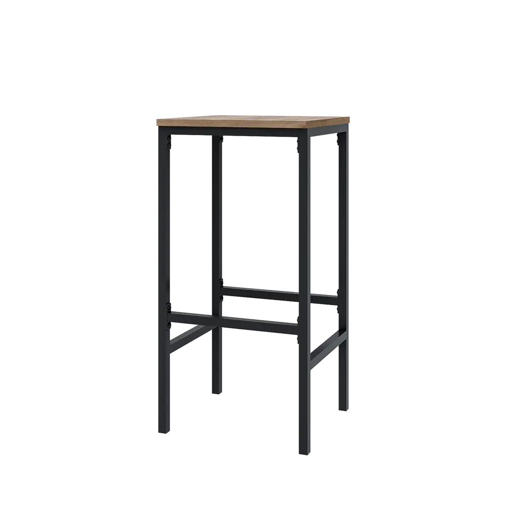 Santreyd Ferro - барный табурет с деревянным сиденьем и металлическим каркасом 87306001 STLM-0073688 - Вид №1