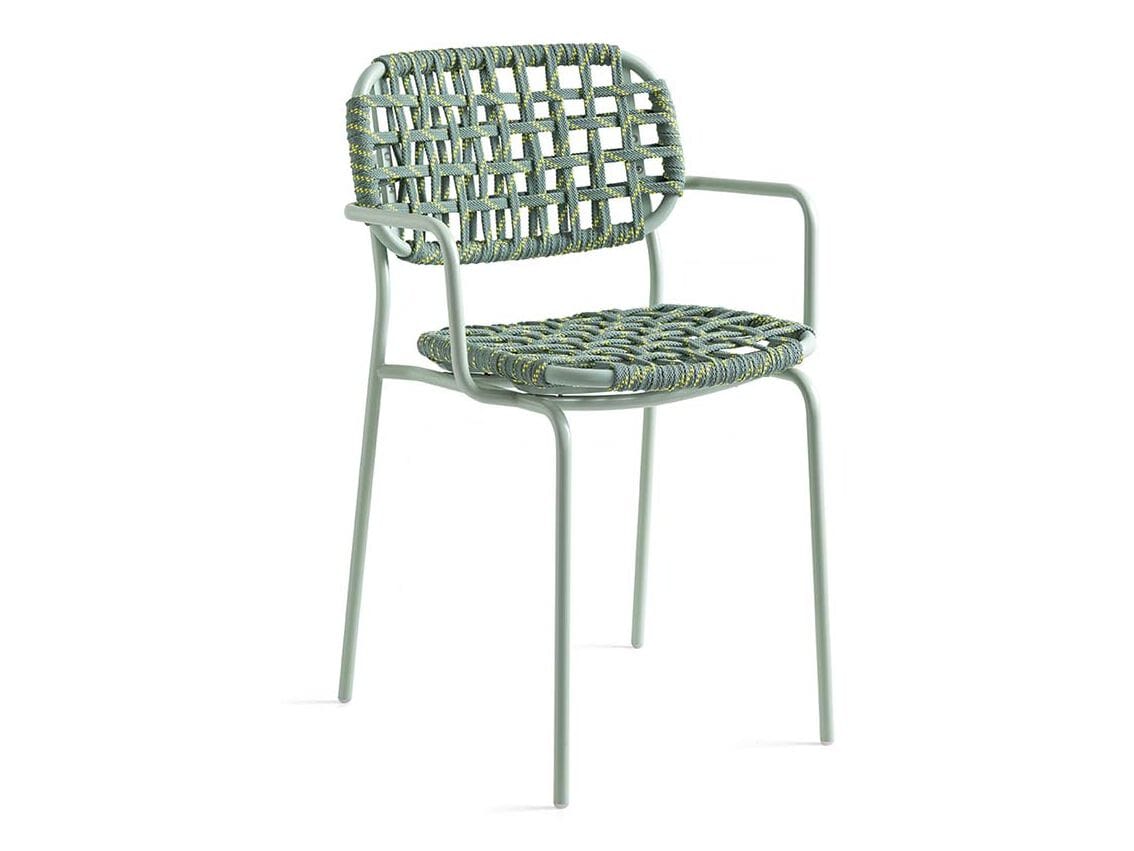 Полипропилен плетеный подлокотник садовый стул Connubia Yo! ARCH-00111028 - Вид №1