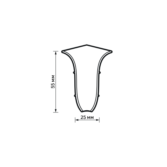 83411509 Угол для плинтуса внутренний Дуб Ривьера 55 мм 2 шт. STLM-0041108 ARTENS  - Вид №4