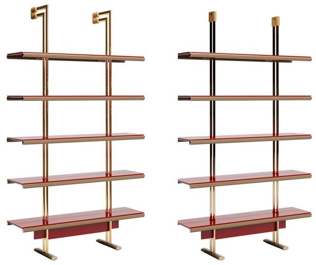 VOLPI Открытый лакированный книжный шкаф Luigi volpi Lv-26001 - Вид №1