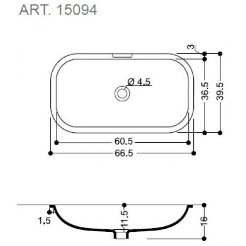 42024 Встроенная раковина под столешницу овальная  Ciotola Santreyd - Вид №1