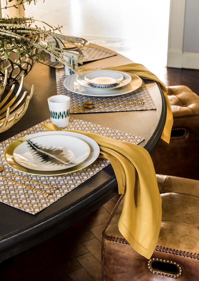 Alexandre Turpault Прямоугольная салфетка из хлопка Cannage sun-id-1474896 - Вид №2