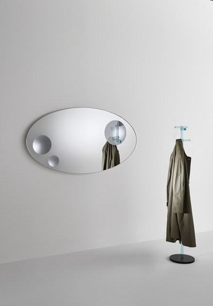 Glas Italia Овальное настенное зеркало из хрусталя  Cel02  - Вид №1