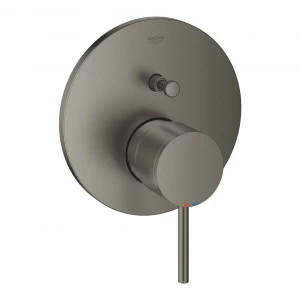Смеситель однорычажный для ванны GROHE Atrio New, круглая розетка, темный графит матовый (24066AL3)