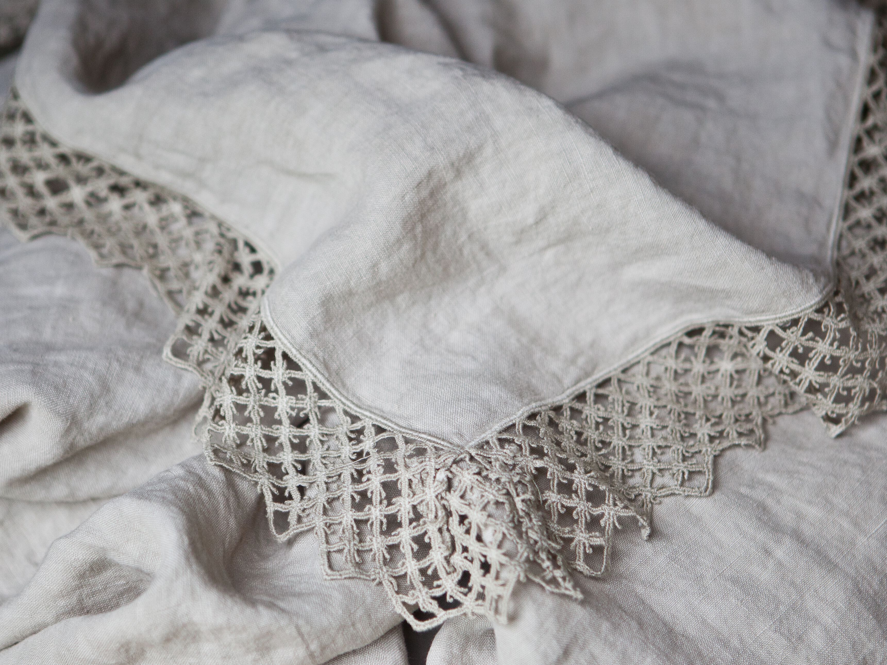 Linen tablecloth Once Milano Macramé ARCH-00000719