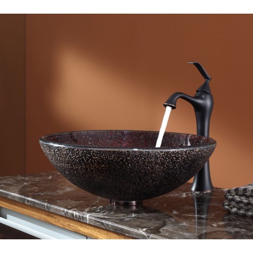 GV570-12mm-KEF15000ORB Накладная раковина на столешницу  прямоугольная Krausru 