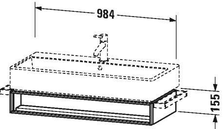 VA602805252 Vero Air Тумбочка подвесная Европейский дуб, декор Duravit - Вид №1