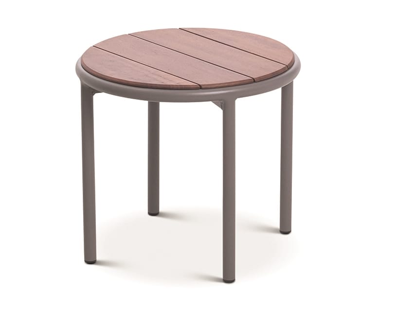 Низкий круглый стол из стали и дерева Bivaq Teja ARCH-00007516 - Вид №1