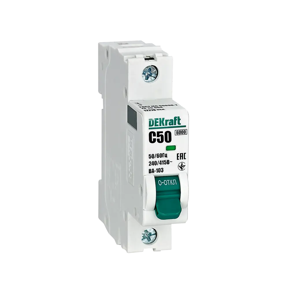 Автоматический выключатель DEKraft ВА-103 1P для надежной защиты сети 84509375 STLM-0050952